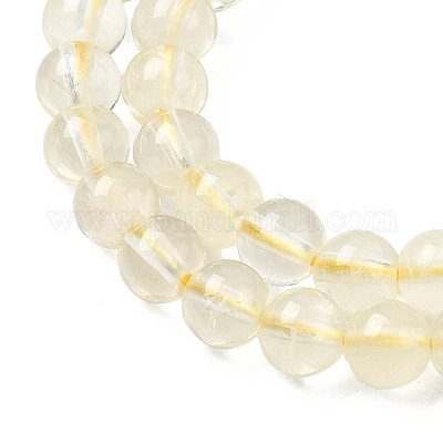 Нити из натуральных бусин лимонного кварца (обработанных нагреванием)&nbsp;G-B167-A11-6mm-1