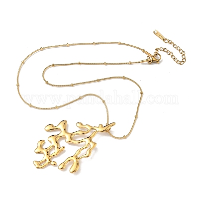 Женские подвески в форме коралла из нержавеющей стали 304 NJEW-L467-04G-1