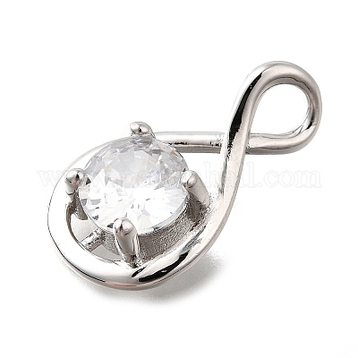 925 подвеска из стерлингового серебра с паве из кубических цирконий STER-V001-03P-04-1