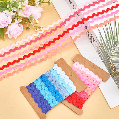 4 карточка 2 стиля полиэстеровая волнистая бахрома отделочная лента&nbsp;DIY-GF0009-48H-1