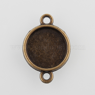 Плоские круглые параметров соединителя сплав кабошон X-PALLOY-N0087-04AB-NF-1