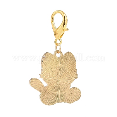 Кот с шариком из пряжи HJEW-JM00828-1