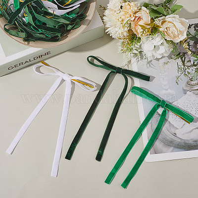 30шт. 3-х цветный бархатный бант AJEW-CN0003-72C-1