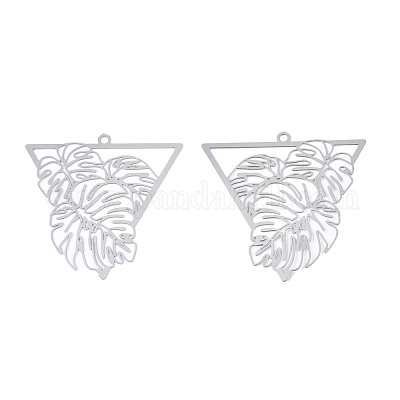 Не тускнеющие филигранные подвески из нержавеющей стали 201 STAS-S118-058-1