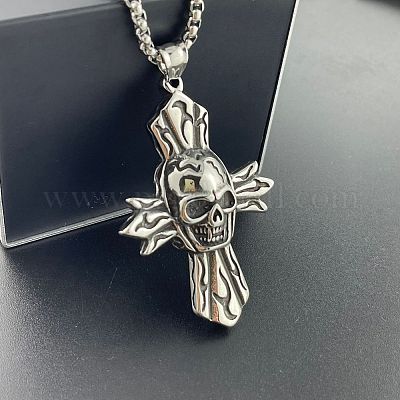 Мужской кулон-крест в стиле панк-готика из нержавеющей стали 304 ZG6049-1