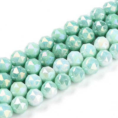 Антикоррозийные гальванические стеклянные бусины X-GLAA-N010-8mm-03-1