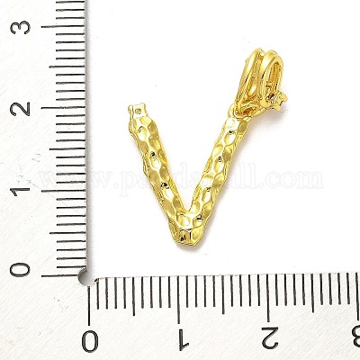 Реечное покрытие латунь микро паве кубический цирконий европейские подвески с подвесками KK-L210-015G-V-1