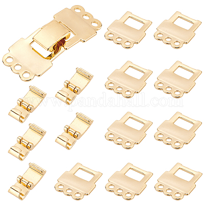 Wholesale SUNNYCLUE 1 Box 6Pcs Layering Necklace Clasp 18K Gold Plated  Multi Strands Fold Over Clasps Layered Brass Connector Lock Magnetic Buckle  for Jewelry Making Necklaces DIY Crafts Findings 