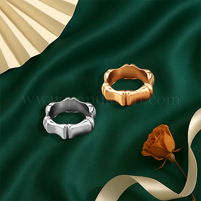 8шт. 2-х цветные наборы колец из сплава RJEW-HY0001-12-1