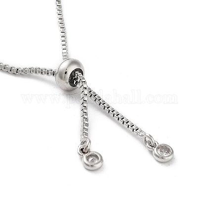 Регулируемые латунные браслеты-слайдеры с круглыми бусинами BJEW-D039-31D-P-1