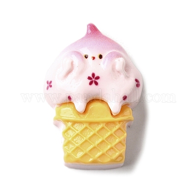 Розовые милые кабошоны из непрозрачной смолы RESI-L046-A01-1