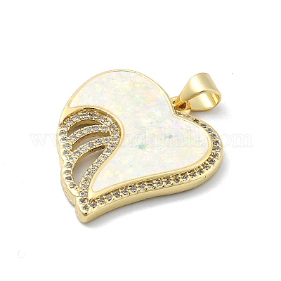 Латунные микропаве прозрачные подвески с фианитом KK-A221-19C-G-1