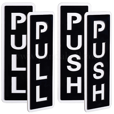 4 шт. 2 стиля самоклеящиеся акриловые дверные таблички AJEW-GA0006-91A-1