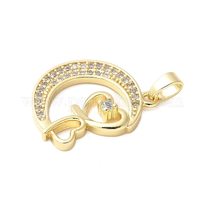 Латунные микро проложить кубического циркония подвески KK-D357-09A-G-1