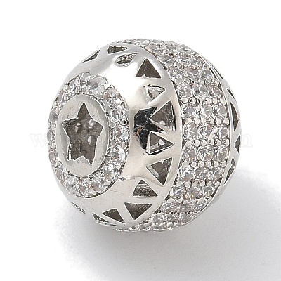 Стойки обшивки латунь микро проложить кубического циркония бусы KK-L224-031P-1