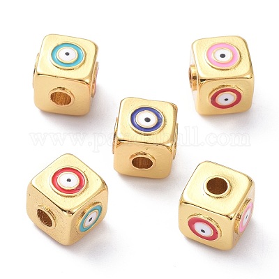 Латунь эмаль бисера KK-P204-05G-1