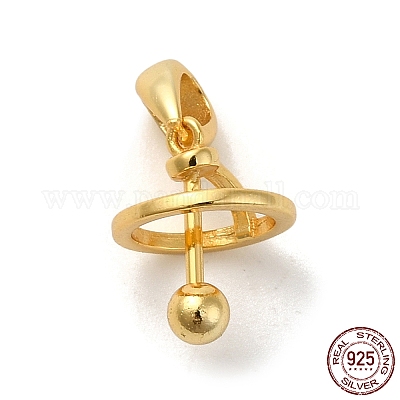 925 серебряная скоба в виде медальона в виде планеты STER-NH0001-55A-G-1