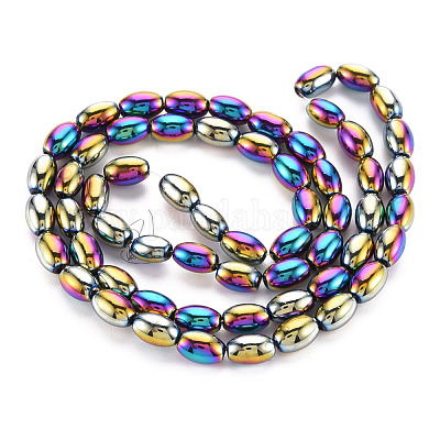 Гальванические непрозрачные стеклянные бусины EGLA-T020-11-C09-1