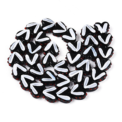 Непрозрачные нити бусин лэмпворк ручной работы LAMP-T017-20-B07-1