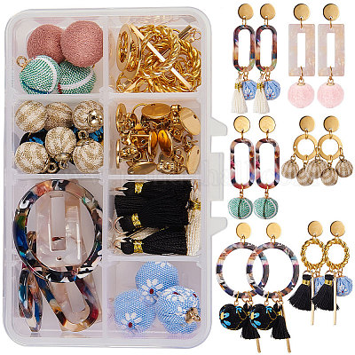 Buy DIY Crafts Earring Making Kit Jewelry Makes Supplies with Earring Post  Jump Rings Earring Online at Best Prices in India - JioMart.