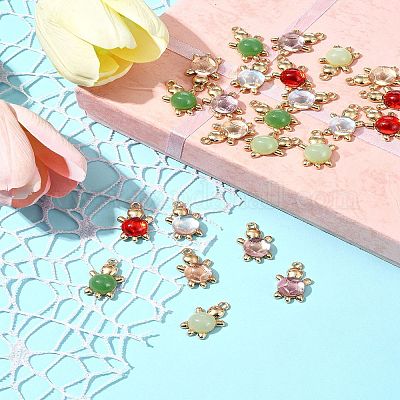 24шт 6 цвета подвески из акрилового сплава FIND-FS0003-29-1