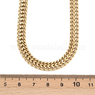 6.5mm 304ステンレススチール製ダブルカーブチェーンネックレス（女性