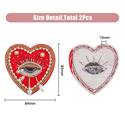 Shop SUPERFINDINGS 2Pcs Red Weeping Eye Appliques Patch Embroidery