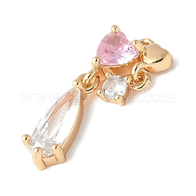 Латунные микро проложить кубического циркония подвески KK-A253-06G-01-1