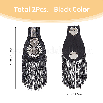 2 шт. модные эполеты с кисточками из сплава DIY-FH0007-13-1