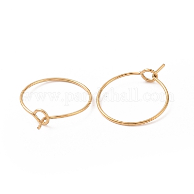 Ионное покрытие (ip) 316l хирургическая нержавеющая сталь фурнитура для сережек-колец STAS-D164-05G-1