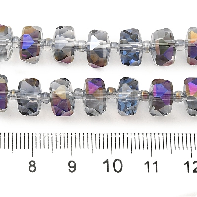 Прозрачные стеклянные бусины гальваническим пряди EGLA-P062-01A-HR02-1