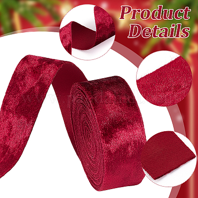 15 ярд двух видов полиэстеровых односторонних бархатных лент SRIB-BC0001-31C-1