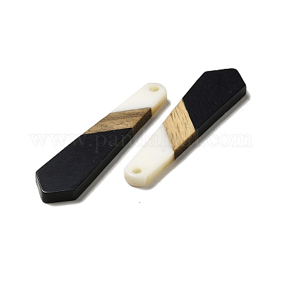 Подвески из непрозрачной смолы и ореха RESI-D060-B-06-1