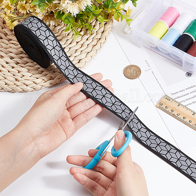 10 м плоская светоотражающая лента из полиэстера в крупный рубчик OCOR-BC0006-19B-1