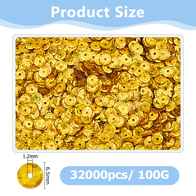 100 г ПВХ бусины-пайетки DIY-DC0003-71B-1