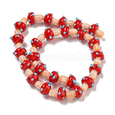 Бусы лэмпворк ручной работы LAMP-N025-03J-1