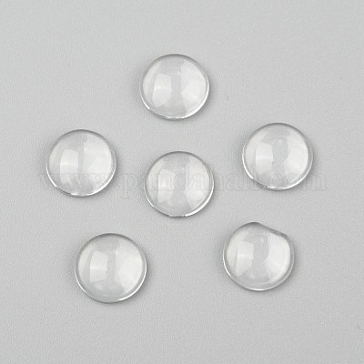 Прозрачные стеклянные кабошоны X-GGLA-R026-12mm-1