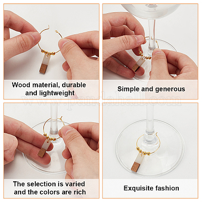 Латунные подвески для бокалов для вина AJEW-GO00012-1