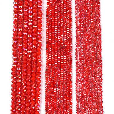 Стеклянные бусины с гальваническим покрытием  EGLA-A044-P6mm-B22-1