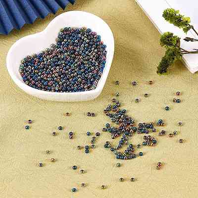 5 нить 5 цвета гальванические стеклянные бусины нити EGLA-SZ0001-14-1