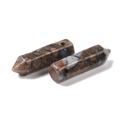 Остроконечные подвески с натуральным африканским опалом G-D460-01L-1