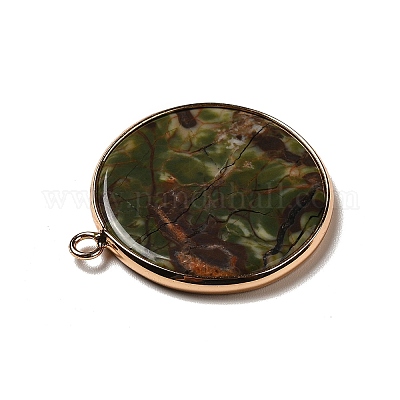 Подвески из натуральной камбабы с яшмой G-A213-01G-10-1