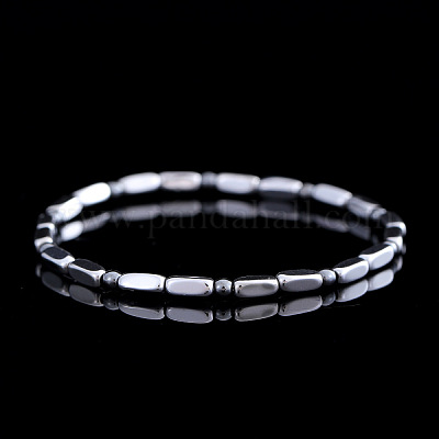 Браслеты из синтетических немагнитных гематитовых бусин для мужчин RH6597-1