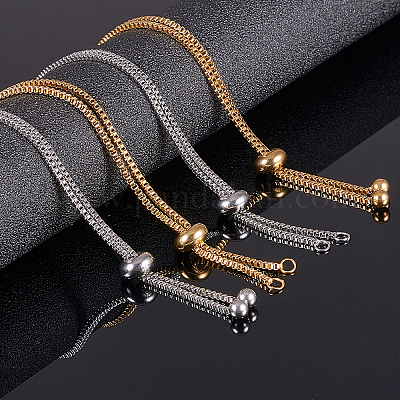 10pcs Snake Chain Charm Adjustable Snake Shaped Bracelet For Women, Girls,  Diy Stainless Steel Jewelry Making Supplies