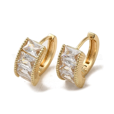 Латунные серьги обруча EJEW-L271-15KCG-02-1