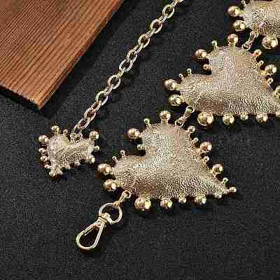 Большая цепочка в форме сердца на талию AJEW-A060-01G-1