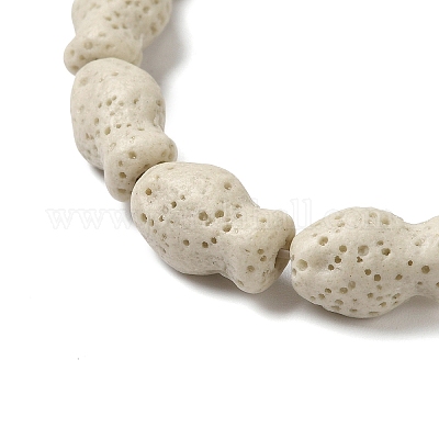 Бусы из натуральной лавы&nbsp;G-U007-01F-1