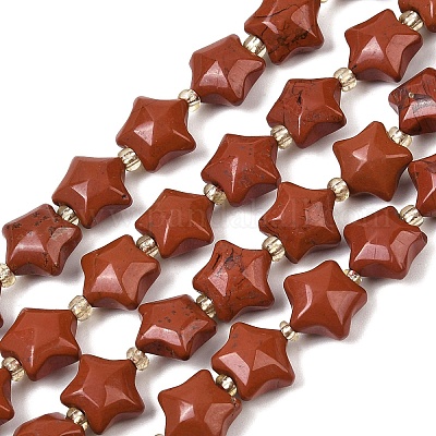 Натуральные красные яшмы бусы пряди G-Z080-A18-10mm-1