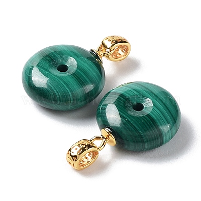 Природного малахита подвески G-M407-03G-1