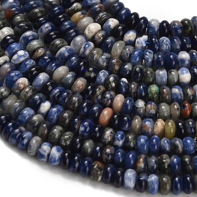 Природный содалит бисер нитей G-Z110-B20-2x4mm-1